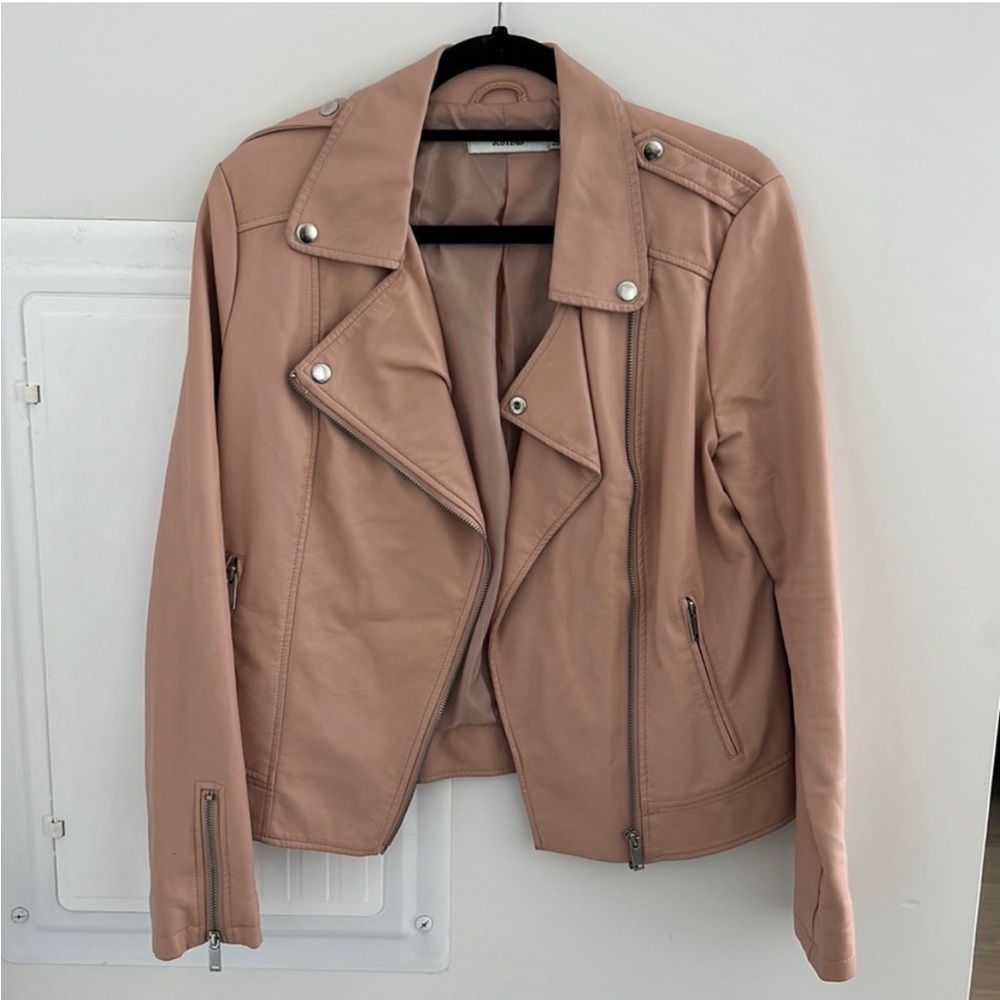 Tan Faux Leather Jacket